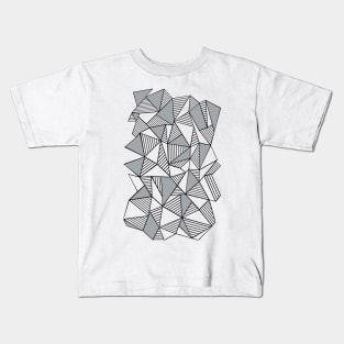 Ab Lines with Grey Blocks Kids T-Shirt